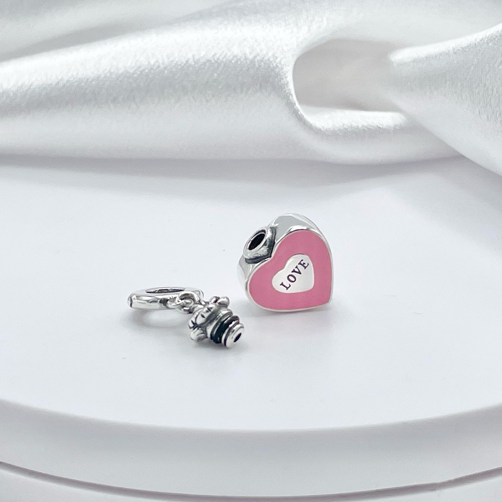 Heart Keepsake Memorial Dangle Bracelet Charm